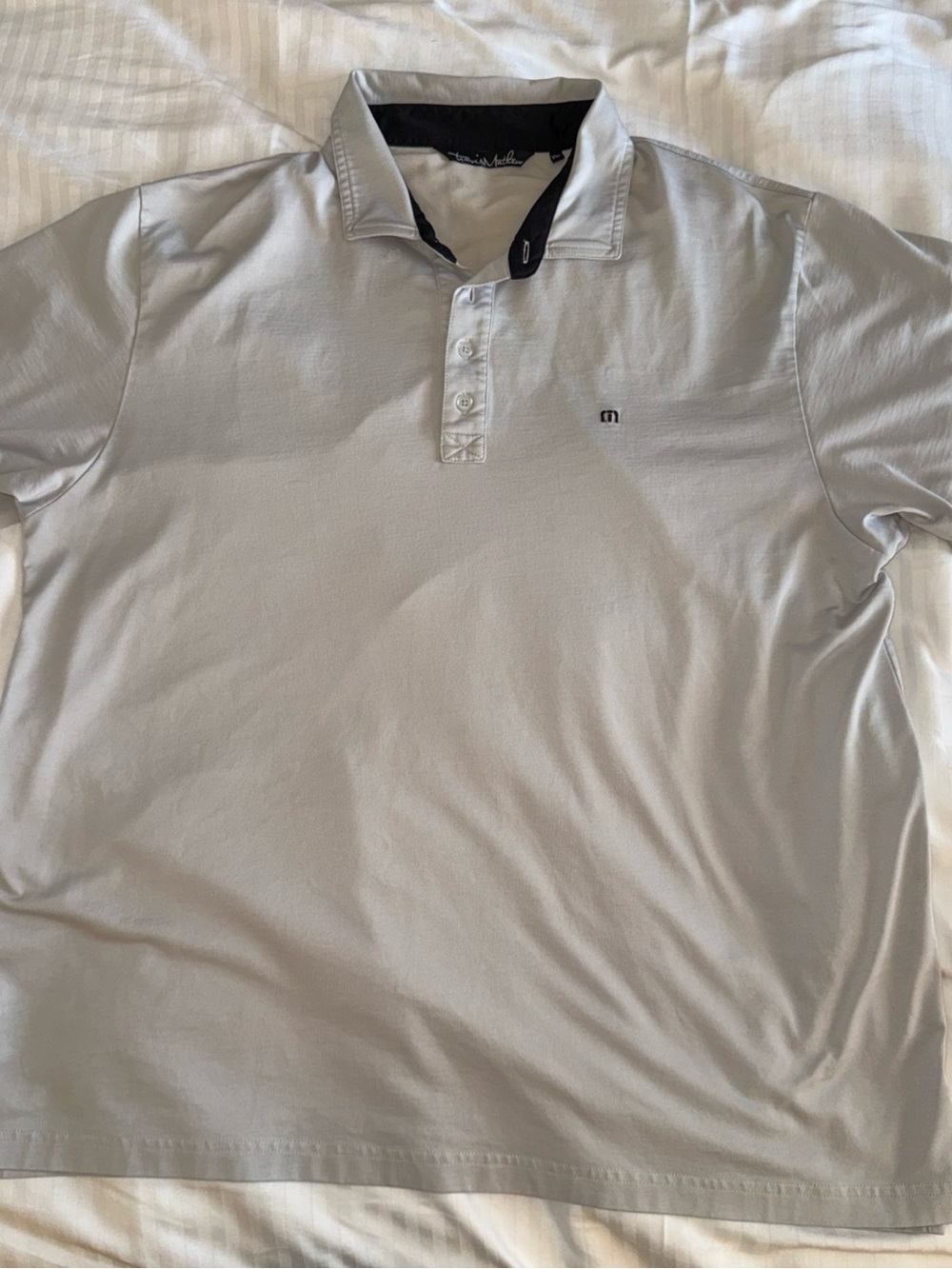 Travis Mathew/Golf Polo/Collared/ Gray Off White/ Men Size XXL